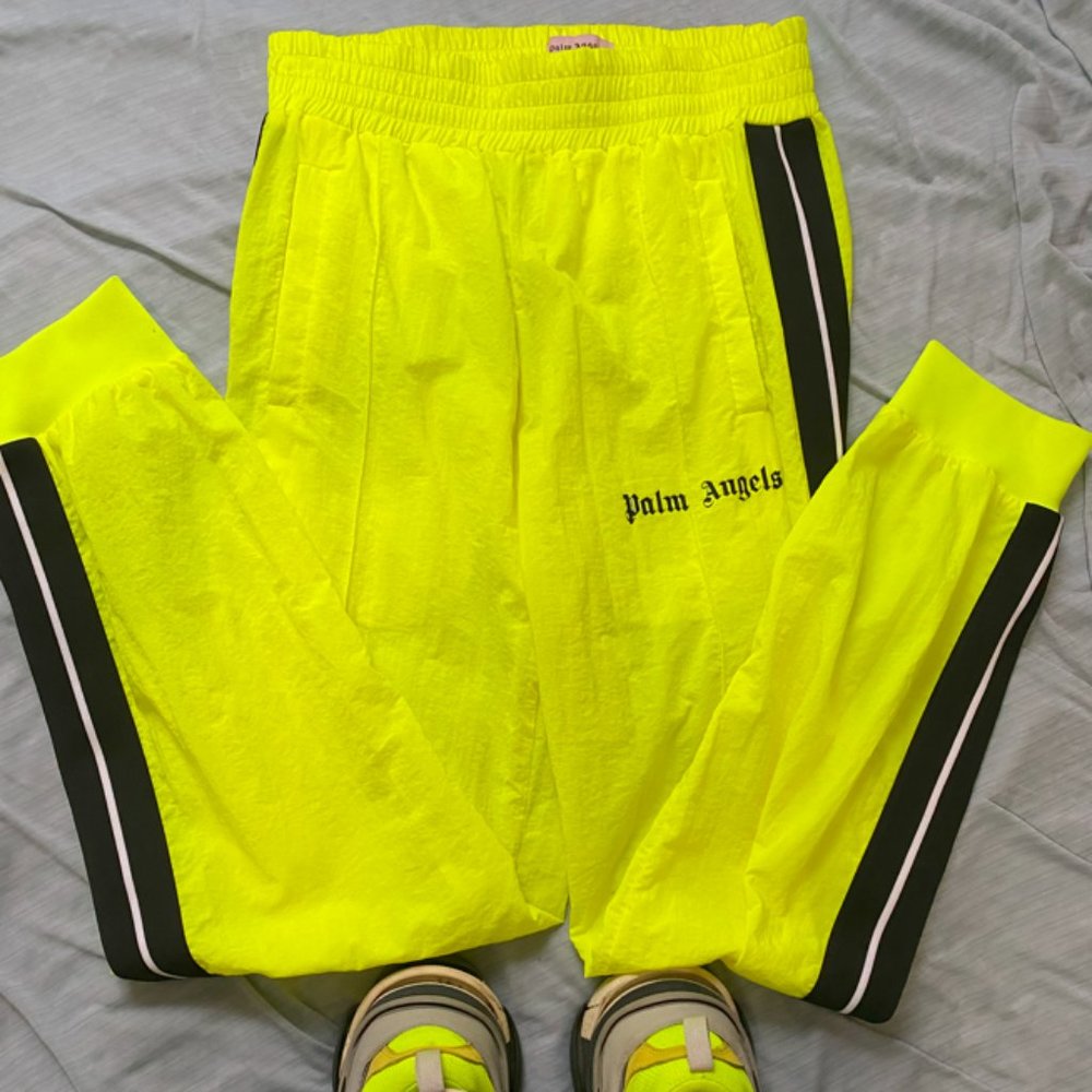 Palm Angels joggers track pants neon yellow